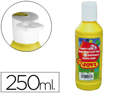 Témpera líquida Jovi escolar 250ml. amarillo